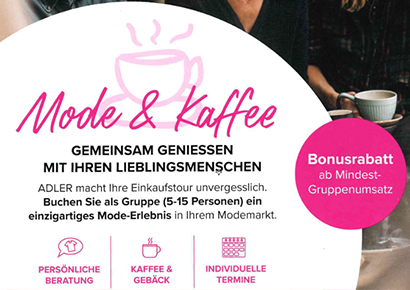 Mode & Kaffee genießen mit Ihren Lieblingsmenschen