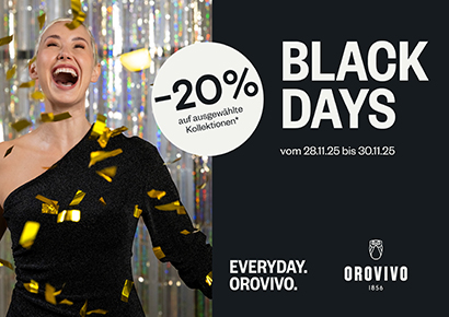 Die BLACK DAYS bei OROVIVO! -20% sichern